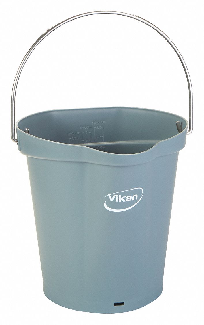 Hygienic Bucket, 1 1/2 gal, Gray