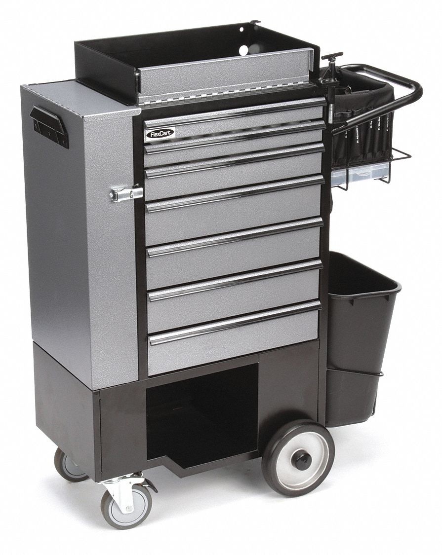 Black Light Duty Tool Utility Cart