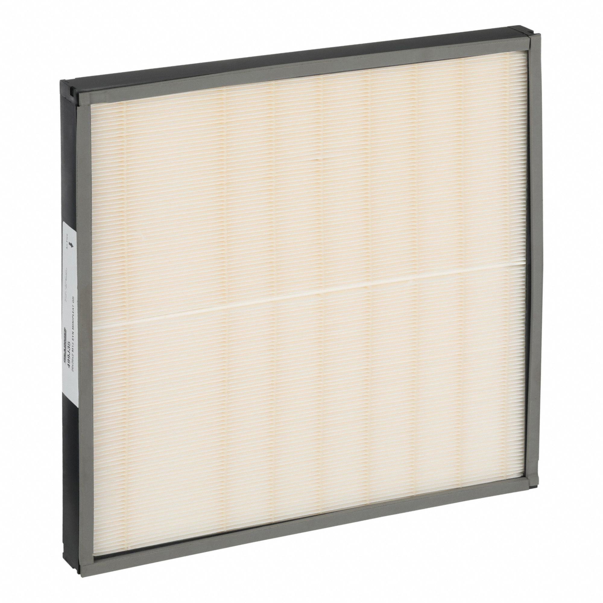 Minipleat Air Filter: 24 in x 24 in x 2 in, Synthetic, Plastic, No Header, Downstream Face