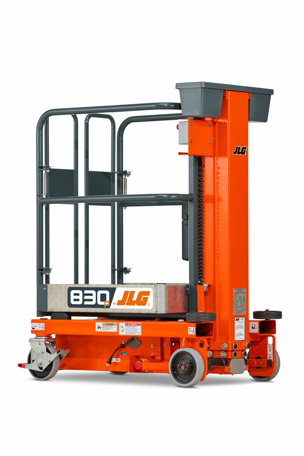 Personnel Lift: Battery, 440 lb Load Capacity, 5 ft Closed Ht, 14 ft Max. Work Ht