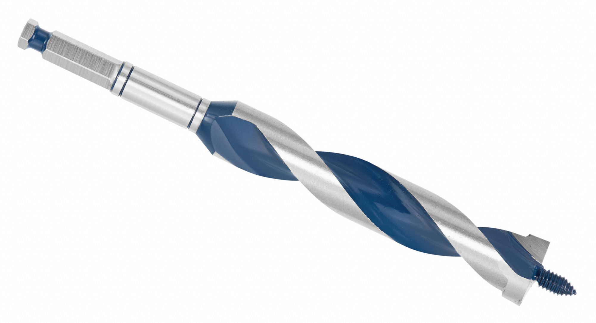 Hybrid Drill Bit: 3/4 in Drill Bit Size, 0.7 Decimal Equivalent, 4 in Flute Lg, Hex Shank