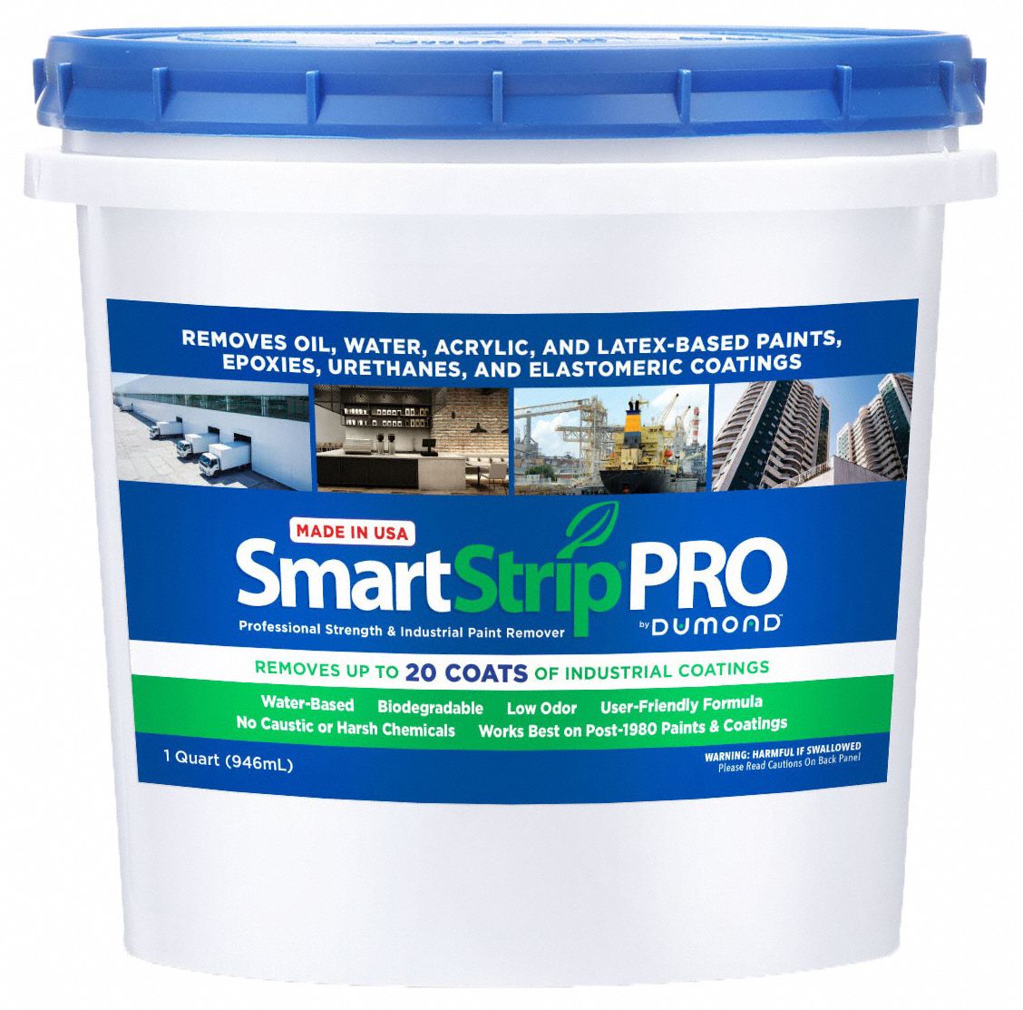 DUMOND Paint Remover, 1/4 gal, Water, VOC Free, Architectural