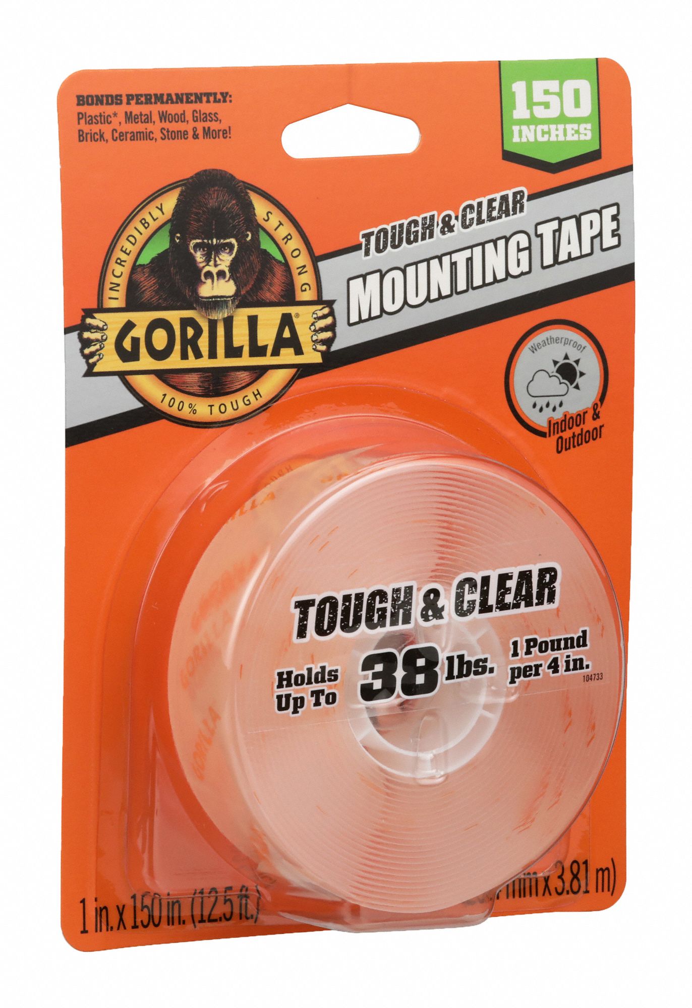 1 W x 150 L Gorilla Tough Clear Mounting Tape