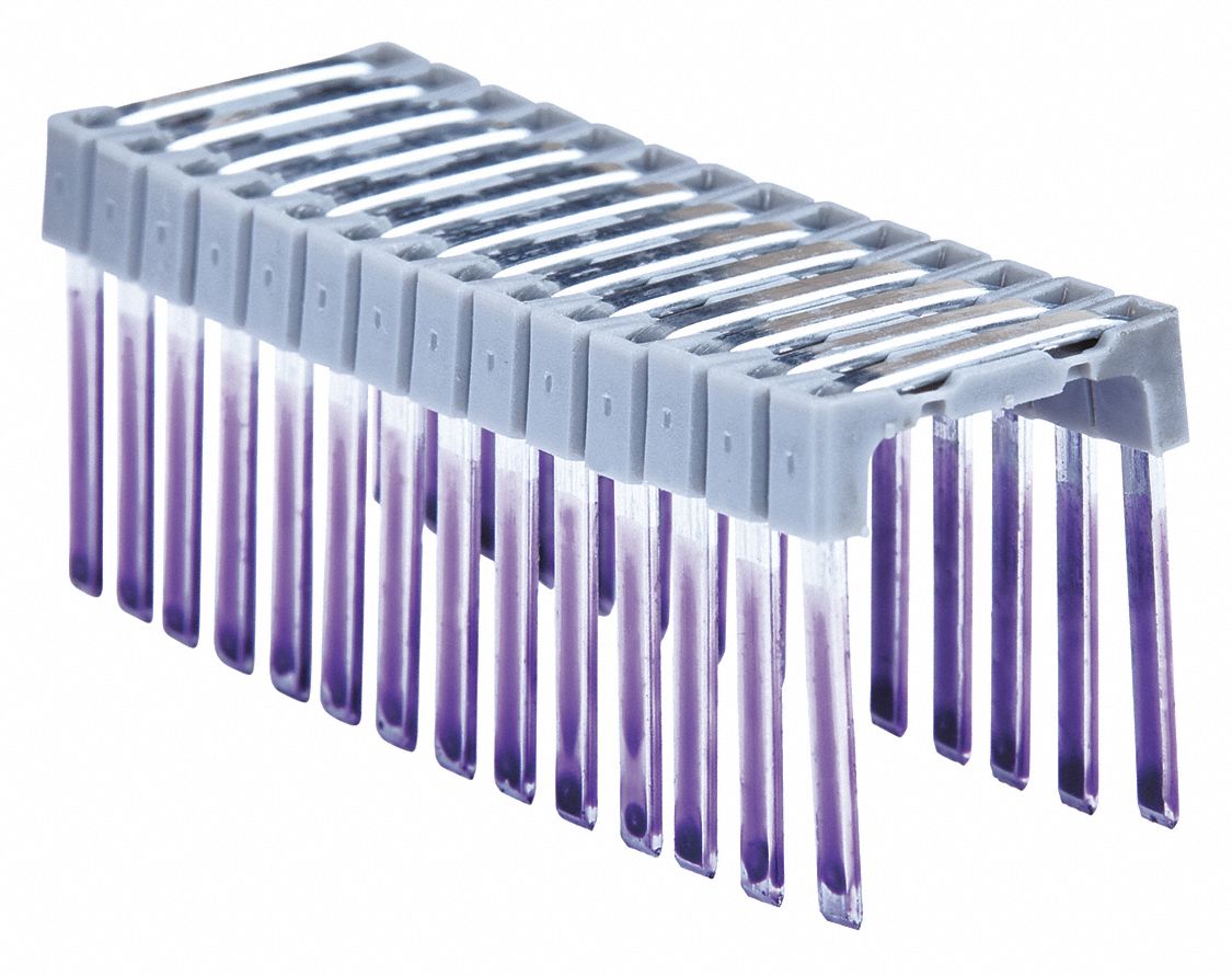 Staples, 14 ga: Insulated Cable Staple, 3/4 in Crown Wd, 1 in Leg Lg, Steel, 14 ga, 540 PK