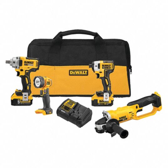 DEWALT 20 V Volt 4 Tools Cordless Combination Kit 499M14