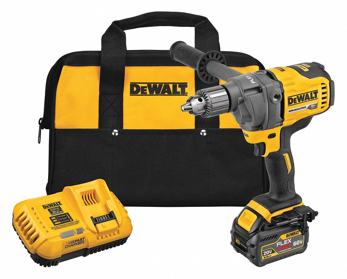 DEWALT Drill 60V DC Premium 1 2 in Chuck 600 RPM Max. Brushless Motor 1 6.0 Ah 60V MAX