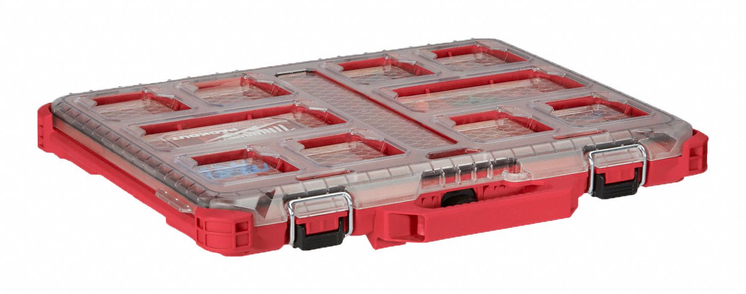 ORGANIZER,19" L,16" W,PLASTIC,RED,MATTE