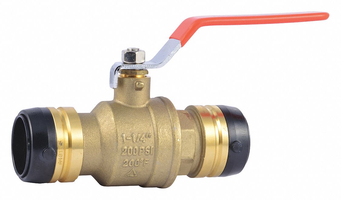 SHARKBITE Ball Valve, Tube Fitting Material DZR Brass, Fitting