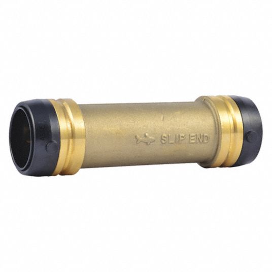SHARKBITE DZR Brass Slip Coupling, 11/4 in Tube Size 499M56UXL0635