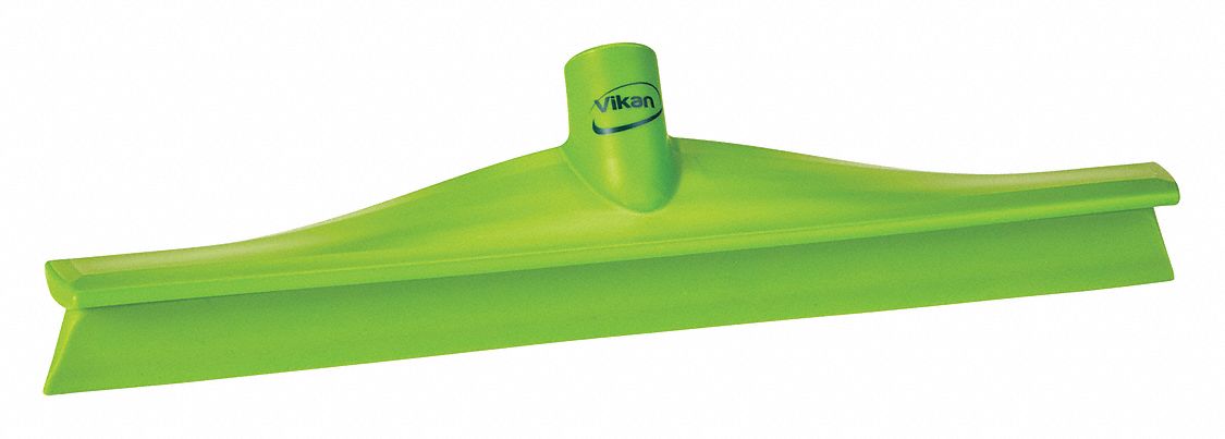 FLOOR SQUEEGEE, FOR EURO THREADED HANDLE, SINGLE BLADE, LIME, 16 IN, PLASTIC/RUBBER