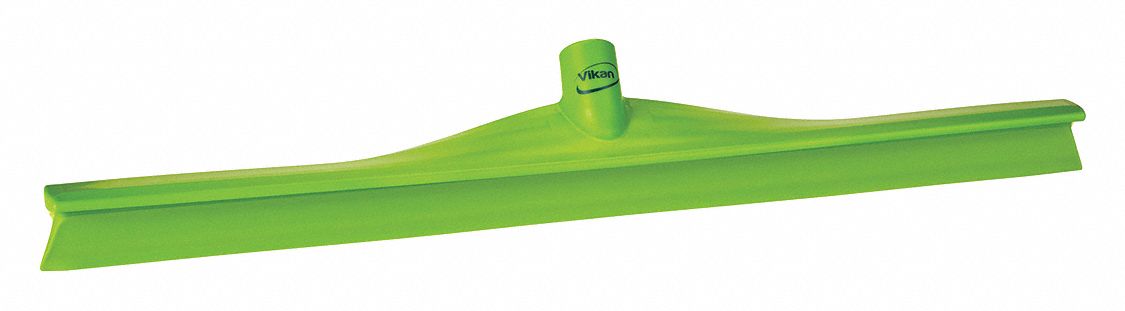 FLOOR SQUEEGEE, FOR EURO THREADED HANDLE, SINGLE BLADE, LIME, 24 IN, PLASTIC/RUBBER