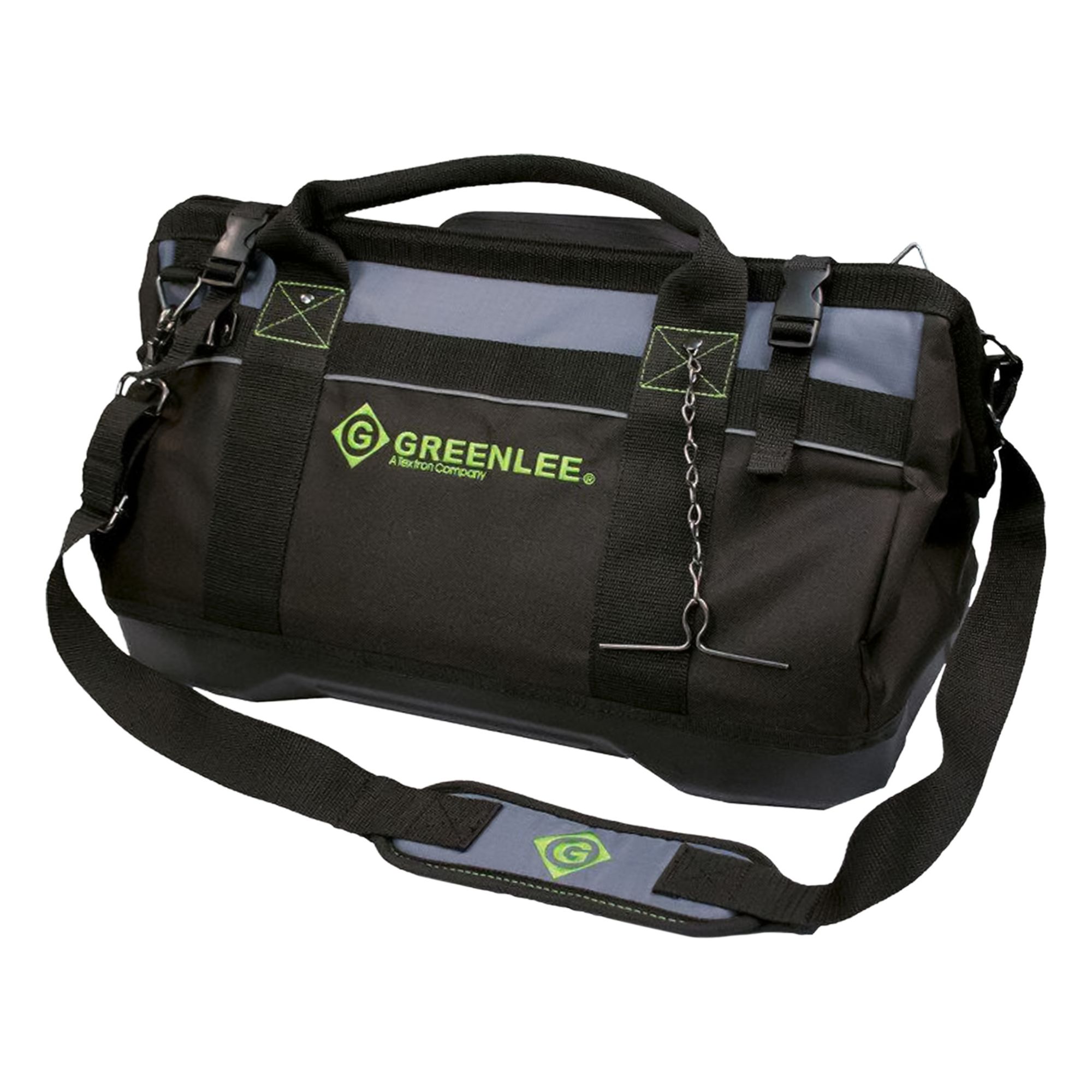 Tool Bag: 18 in W x 18 in D x 10 1/2 in H, Black, Polyester, 19 Pockets, 19 Inside Pockets