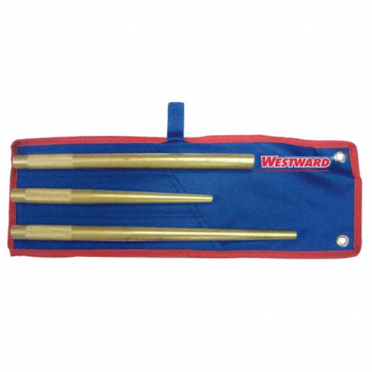 WESTWARD Brass Drift Punch Set; Number of Pieces 3 49A45449A454