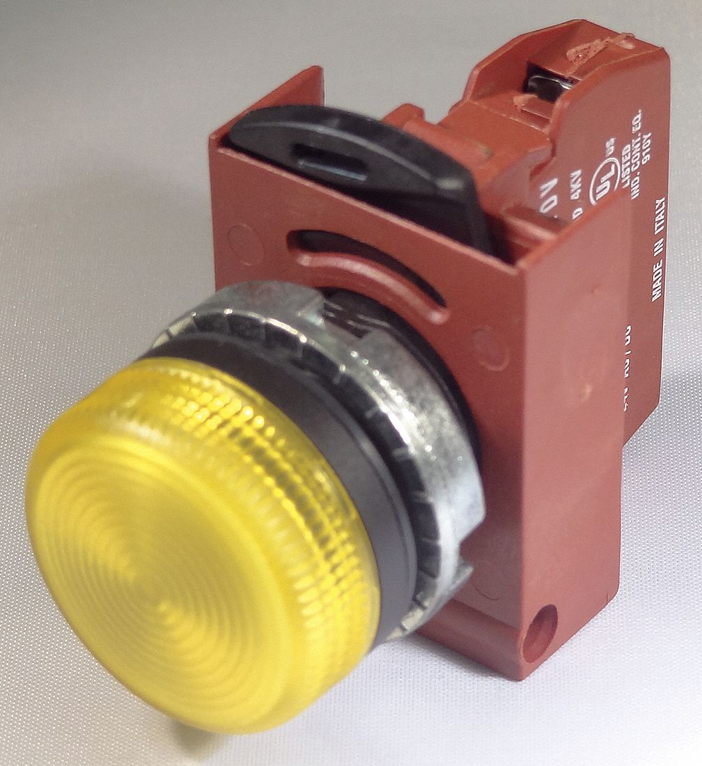 GE Pilot Light Complete, 22 mm, 120V AC Voltage, Lamp Type Diffused