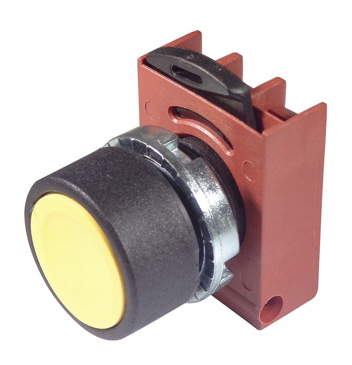 ABB Push Button Operator 22 mm Size, Momentary Push, Yellow, 1/12/13/3