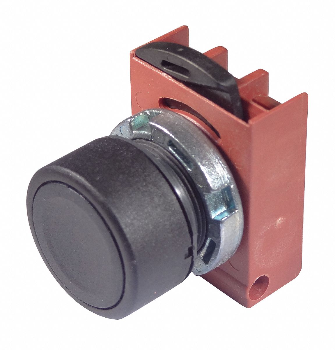 GE Push Button Operator, Plastic, Momentary Push, Black, 1, 12, 13, 3