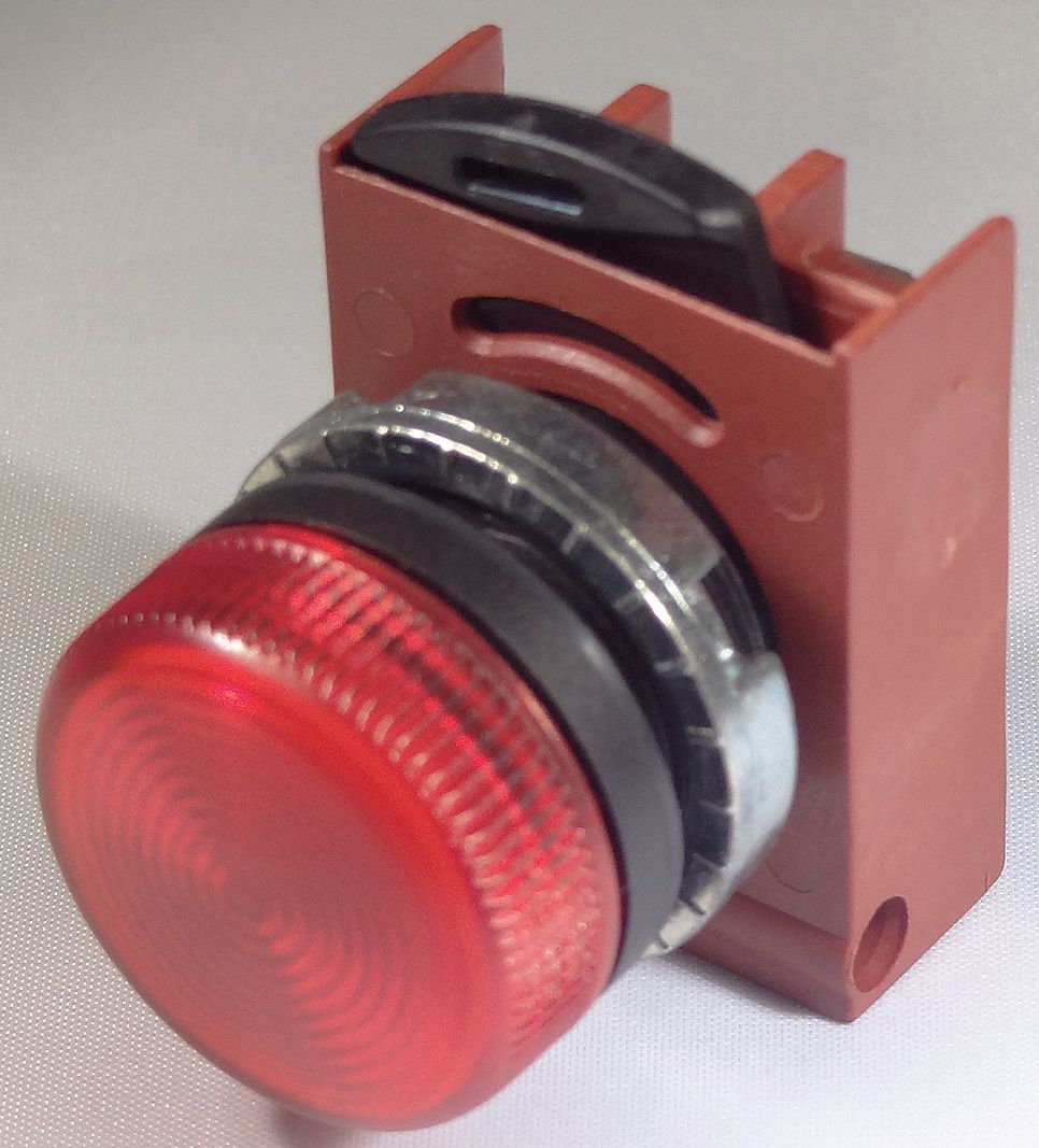 GE Pilot Light Head, 22 mm, Orange, Round, Diffused, Plastic 49A815