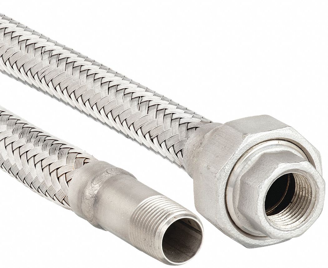 Flexible Metal Hose Assembly: 1 1/2 in Hose Inside Dia., 11 in Dynamic Min. Bend Radius (In.)