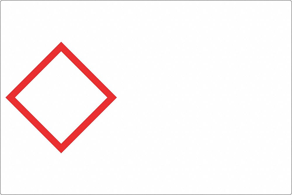 Pre-Cut Label Stock Roll: No Legend, Diamond, 2 in x 3 in, 3 in x 45 ft, Vinyl, White, 250 Labels