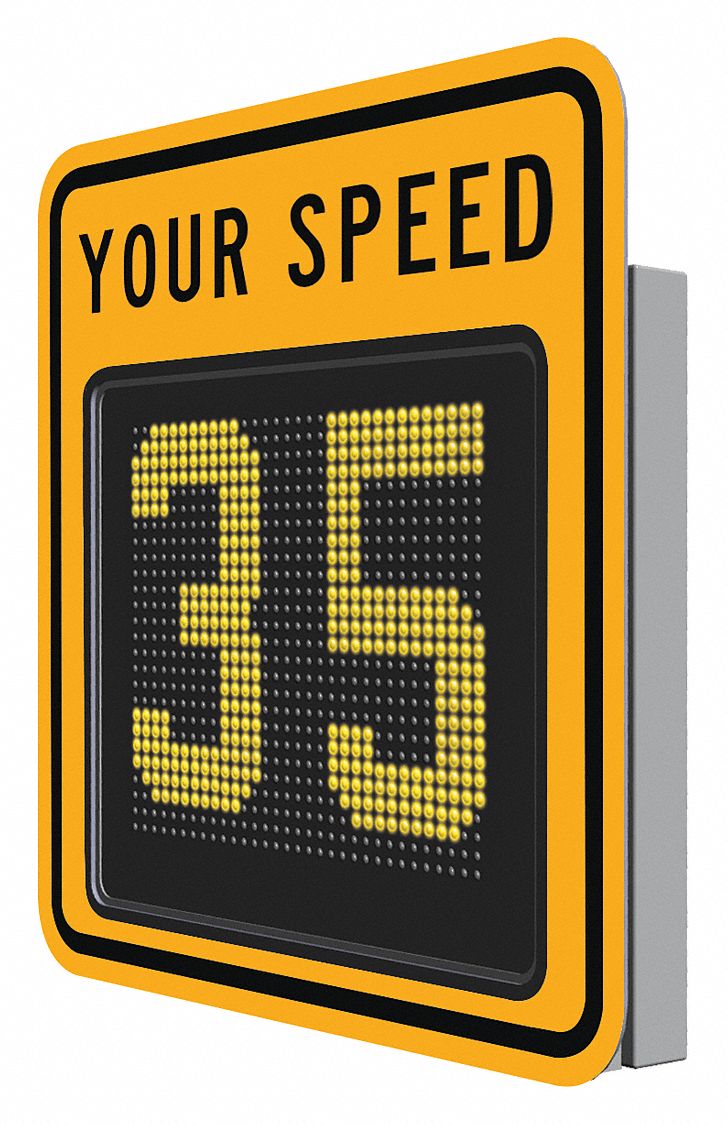 TAPCO Your Speed/Digital Display LED Radar Speed Display Sign, Amber ...