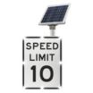Flashing Speed Limit 10 Signs