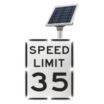 Flashing Speed Limit 35 Signs
