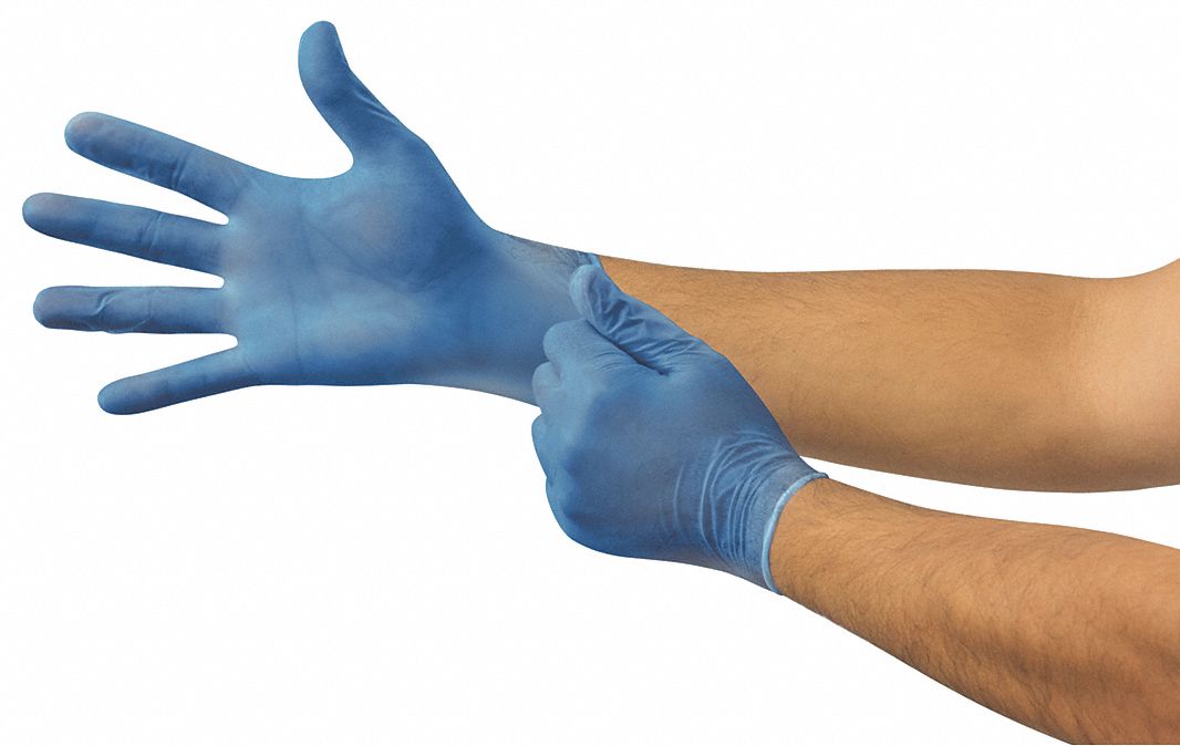 DISPOSABLE GLOVES,BLUE,SZ S,PK100