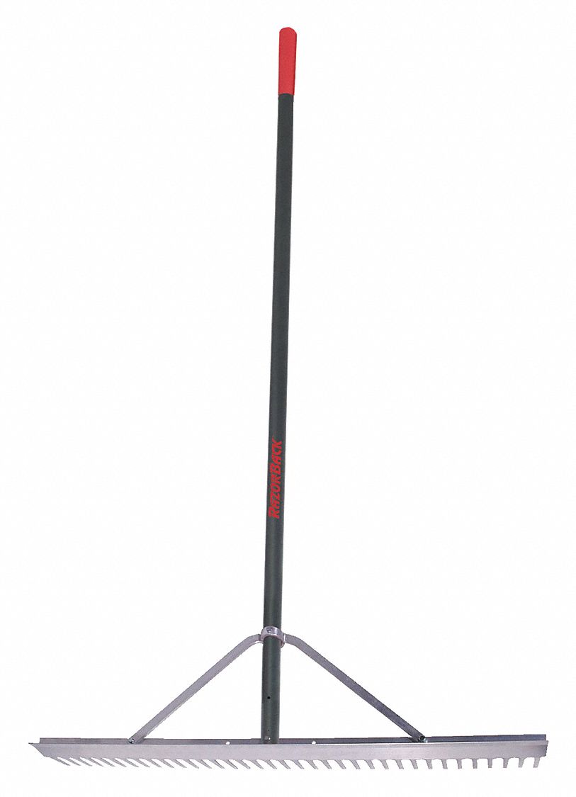 Landscape Rake,36 in. W,Aluminum Handle - Grainger