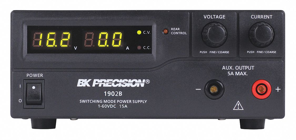 DC Power Supply: Switching Digital DC, 3.5 in H x 7.9 in W x 10.8 in D, Not Certified