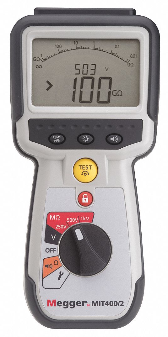 MEGGER Battery Operated Megohmmeter 0 to 200 gigohm, 50/100/250/500