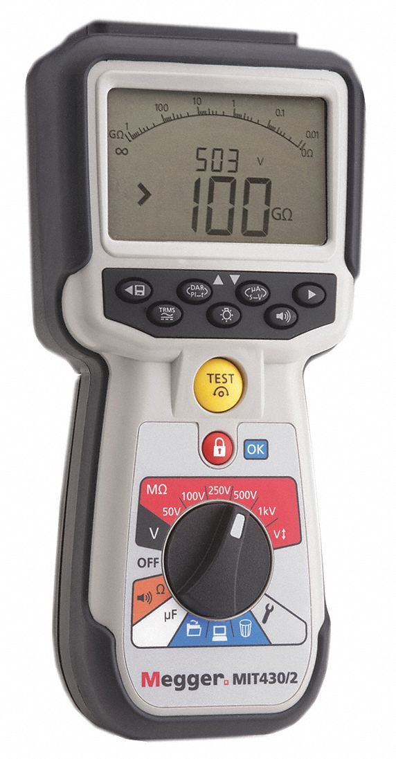 BATTERY OPERATED MEGOHMMETER,1000VDC