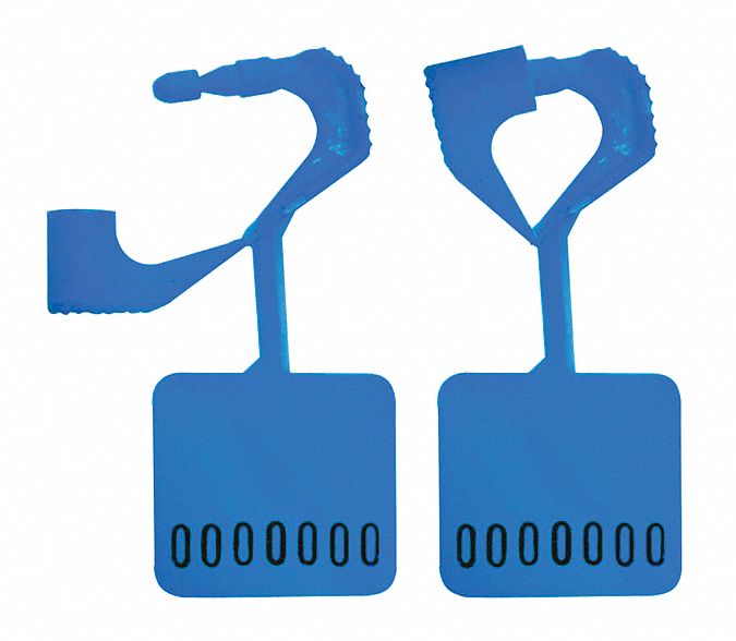 Plastic, 11/32 in L x 3/32 in W, Padlock Seals - 49AH71|092H02PPBL ...