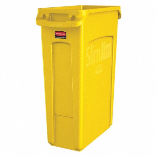 Rubbermaid Commercial Products Slim Jim 23 Gal. Gray Vented Trash