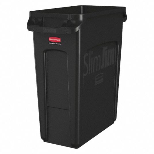 Commercial trash can Rubbermaid wastebasket rectangle