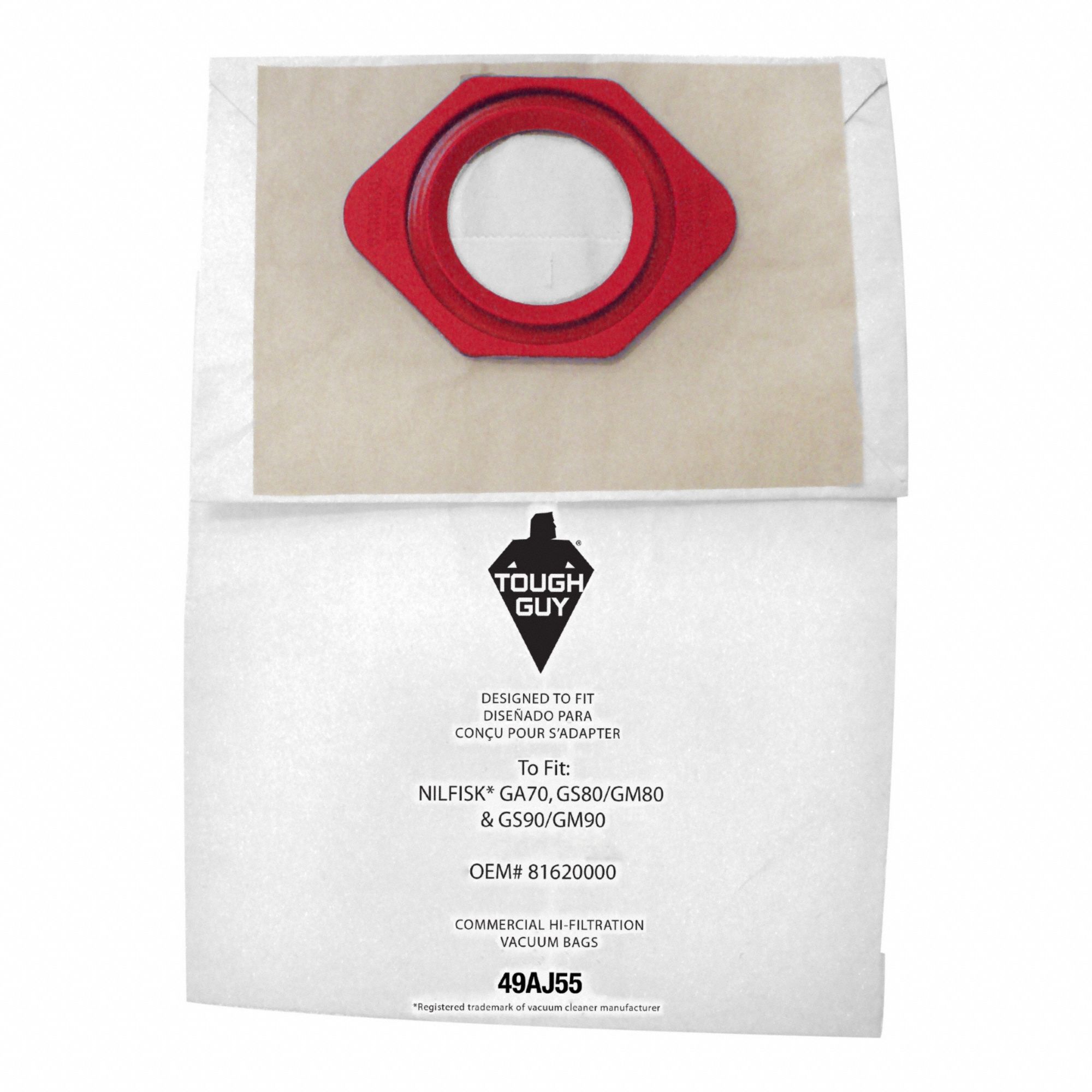 Vacuum Bag 1/2 in H Paper PK5