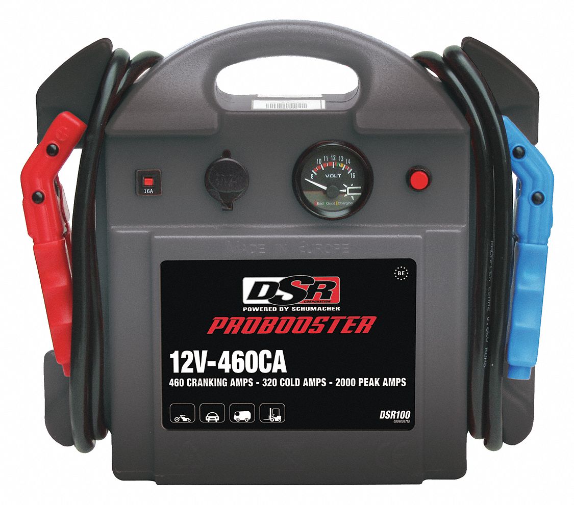 DSR PROSERIES Handheld Portable 12VDC Probooster Jump Starter, Boosting ...