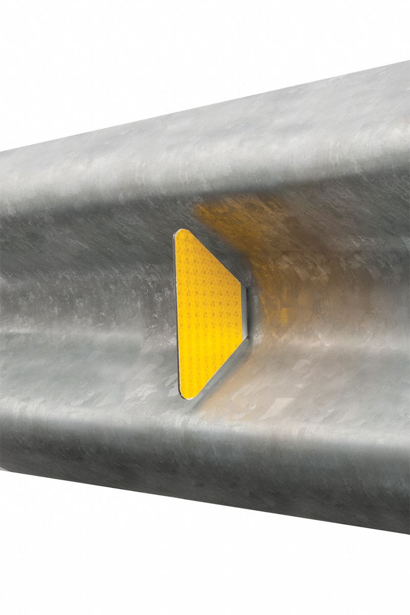 TAPCO Guardrail Butterfly Reflector Amber, Two Way, 5 in Lg, 50 PK