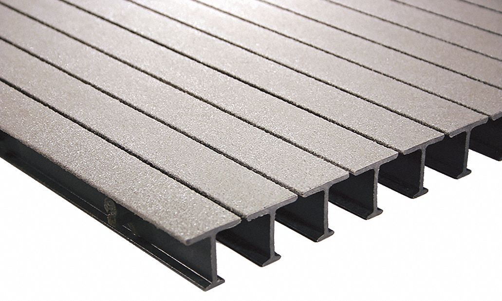 FIBERGRATE T1215,ISOFR,LT GREY TOP,5 FT X 8 FT - Fiberglass Grating ...