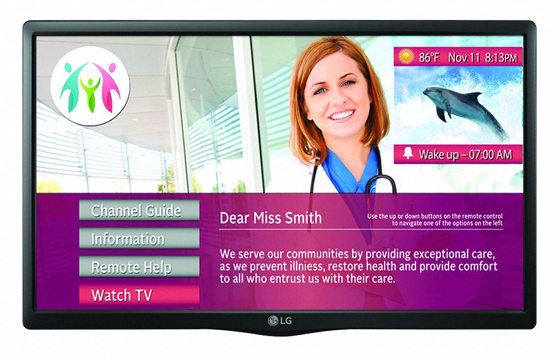 Healthcare HDTV: 28 in HDTV Screen Size, 720, 60 Hz Screen Refresh Rate, Healthcare