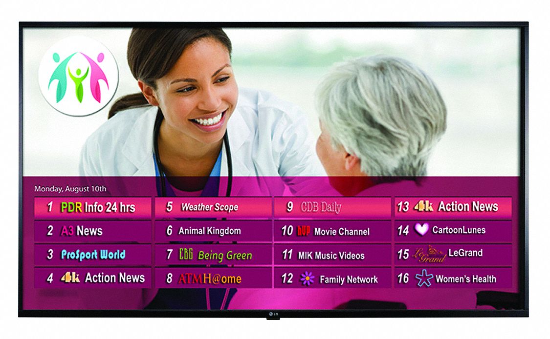 Healthcare HDTV: 43 in HDTV Screen Size, 1080, 60 Hz Screen Refresh Rate, Healthcare