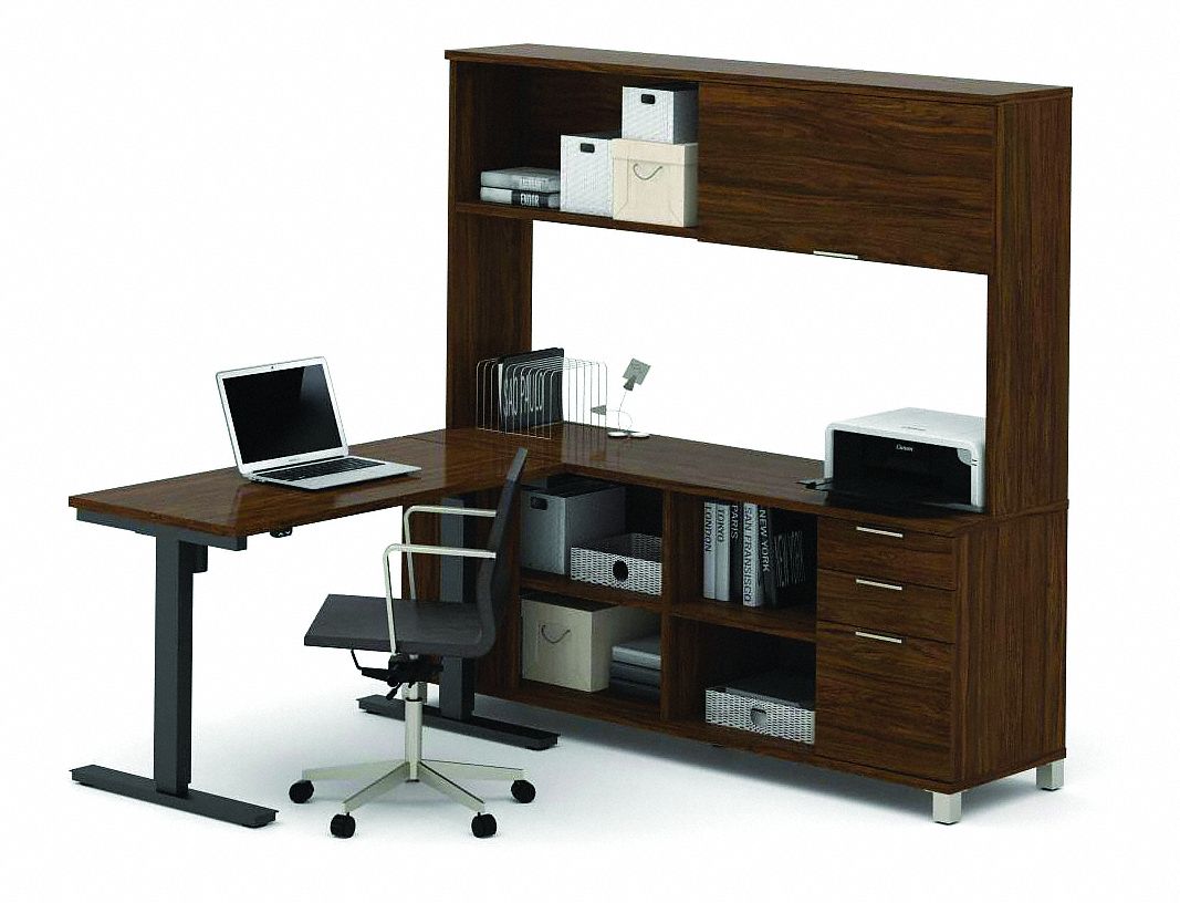 Electric Adj. Table,Oak Barrel - Grainger