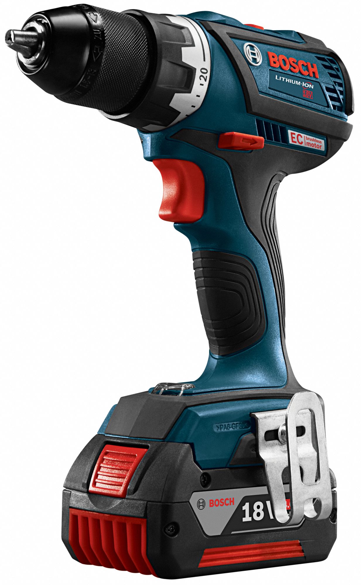 BOSCH Cordless Drill/Driver Kit, Cordless, 0 inlb to 531 inlb, 1/2 in