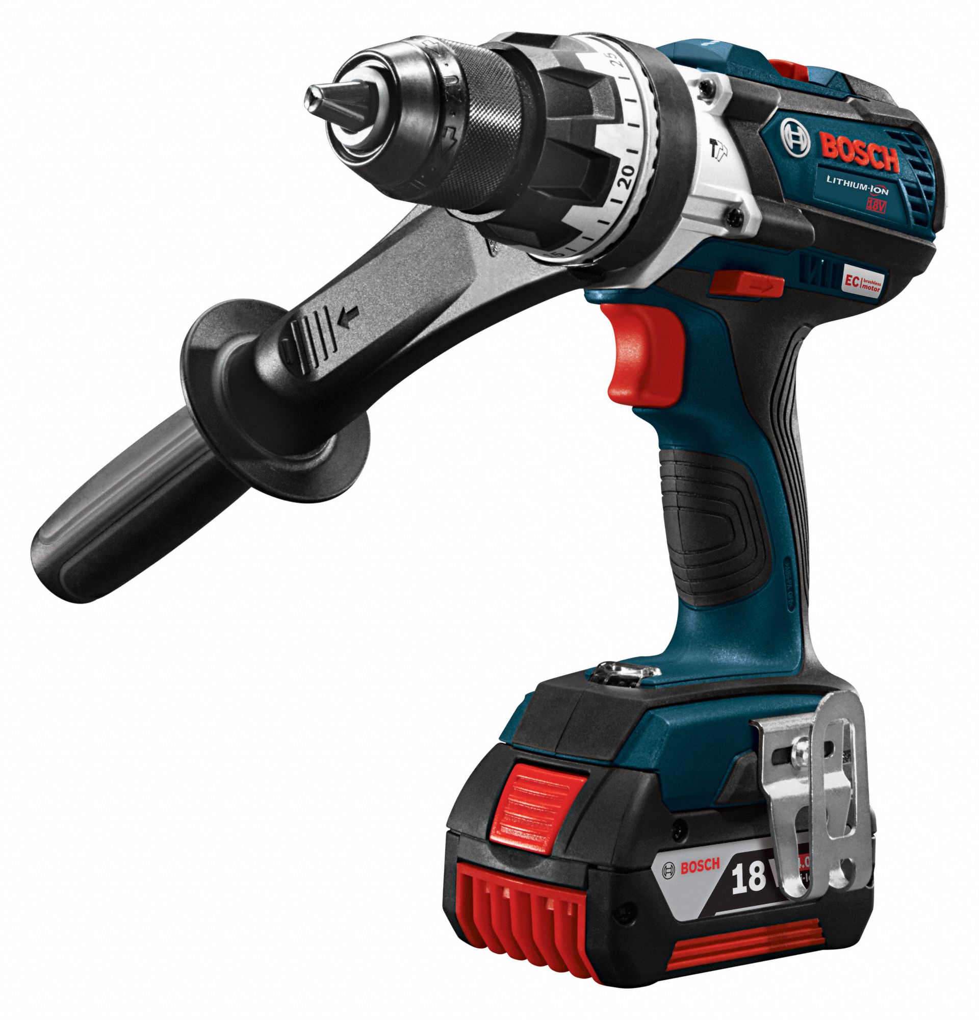 BOSCH 1/2 in Cordless Hammer Drill, 18.0 V Voltage, Battery Included