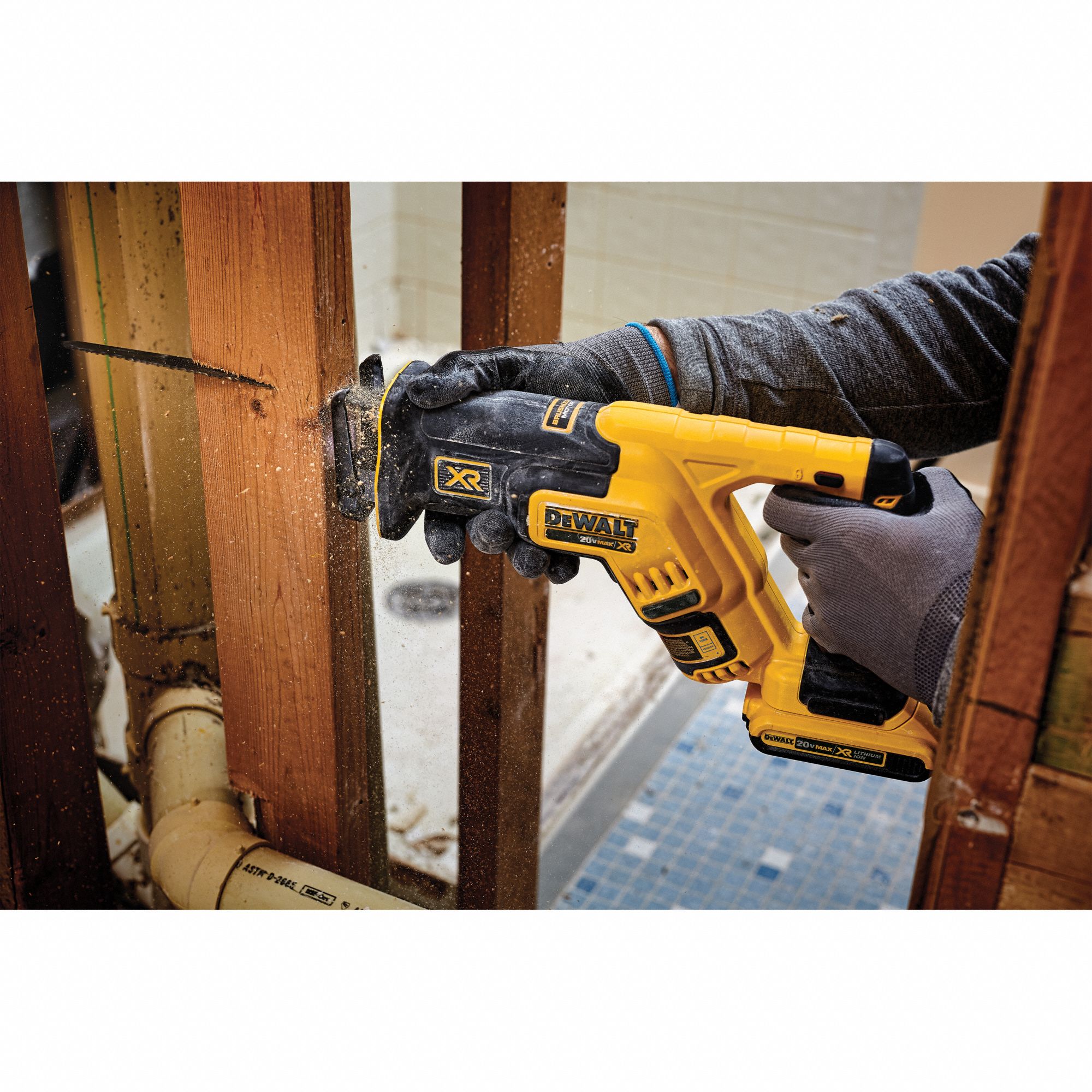 DEWALT Compact, Reciprocating Saw, 1 1/8 in Stroke Length, 2,900 Max ...