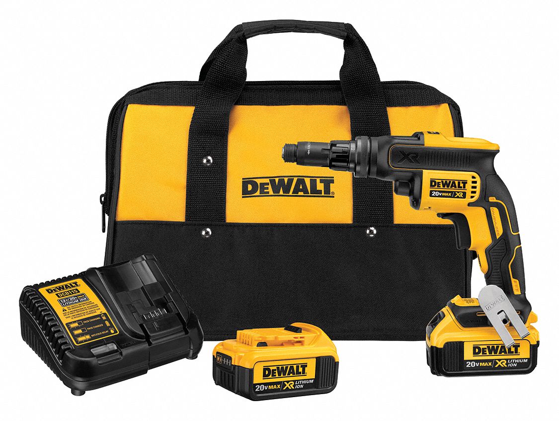 Screwgun Kit: 1/4 in Drive Size, 2, 000 in-lb, 2, 000 in-lb Torque - Max, Brushless, (2) 4.0 Ah
