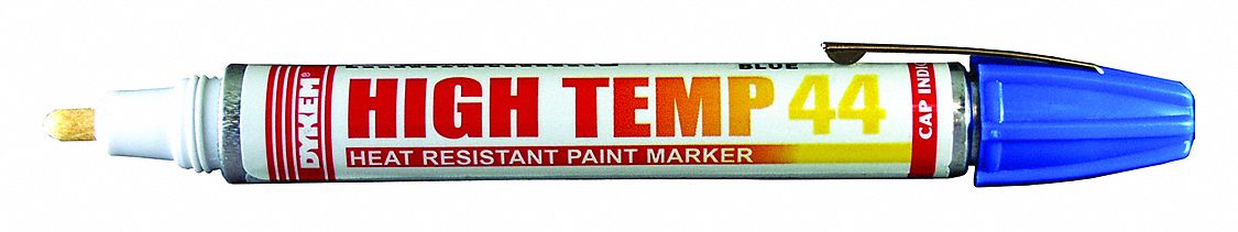 Liquid Paint Marker: 1.3 mm Tip Wd, Fiber Nib, Blue, Point, Hot Surfaces