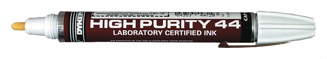 Liquid Paint Marker: 1.3 mm Tip Wd, Fiber Nib, White, Point, Gen Purpose