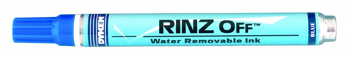 Liquid Paint Marker: Water Removable, Blue, 1.3 mm Tip Wd, Point