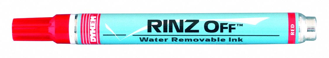 Liquid Paint Marker: Water Removable, Red, 1.3 mm Tip Wd, Point