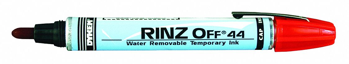 Liquid Paint Marker: Water Removable, Red, 1.3 mm Tip Wd, Point, Gen Purpose